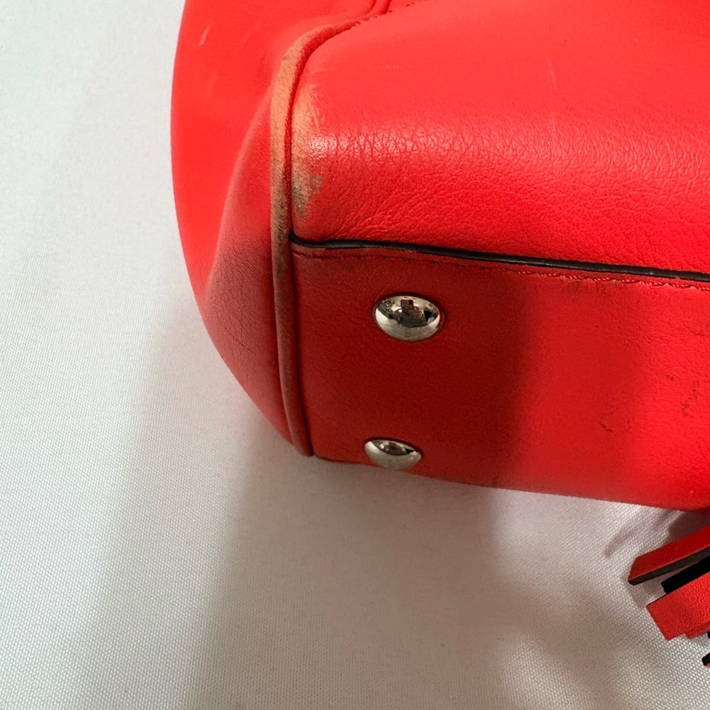 Coach Legacy Medium Candace Carryall in vermillion red glove-tanned leather - Picture 9 of 12